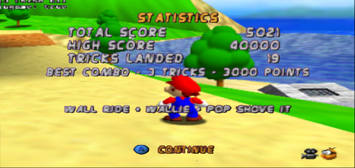 mario mario's bro skater 2, Mut